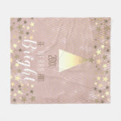 Kerst Wees vrolijk en helder Roos goud Fleece Deken (Voorkant (Horizontaal))