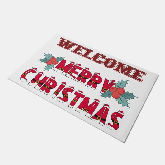 Kerst Welkom Deurmat Rug (Schuin)
