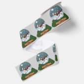 Kerst Welsh Springer Spaniel Grosgrain Lint (Achterkant)