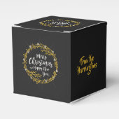 Kerst Wensen aangepaste naam gunst doos Bedankdoosjes (Voorkant Zijde)