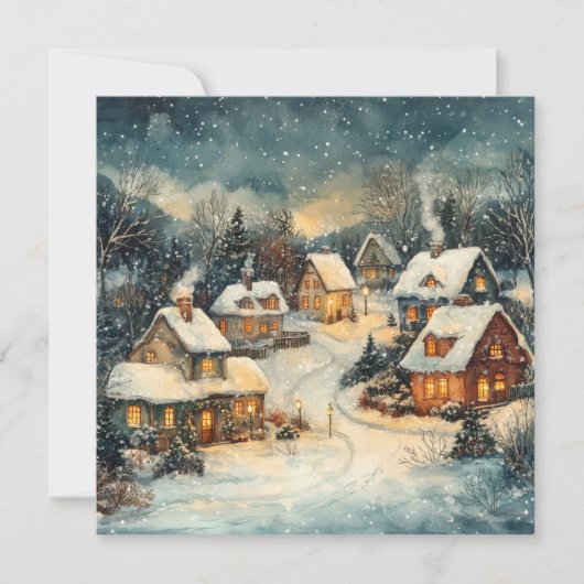 Kerst  Wenskaart Feestdagenkaart (Voorkant)