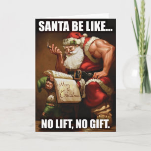 Kerst Wenskaart - Gym Motivatie Feestdagen Kaart