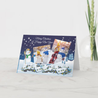 Kerst wenskaart met foto feestdagen kaart