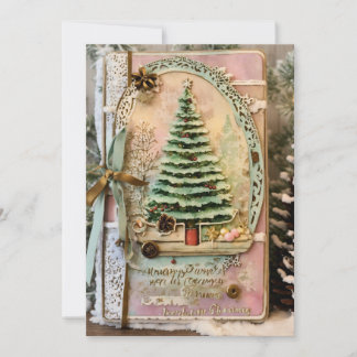 Kerst wenskaart voor een seizoen van vreugde feestdagenkaart