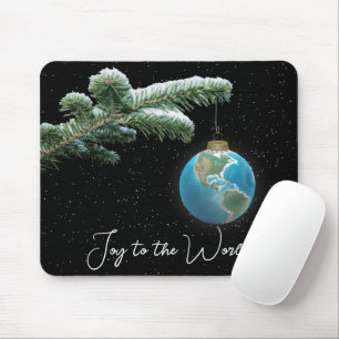 Kerst Wereld Bol Ornament Muismat