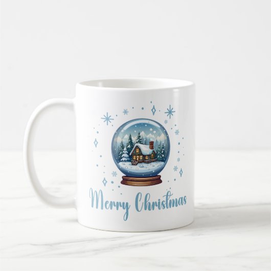 Kerst Wereldbol Sneeuwmagie Koffiemok (Links)