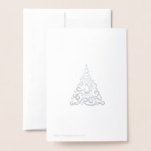 Kerst werveling boom mooi folie kaarten (Met envelop)