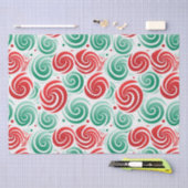 Kerst werveling rood, groen en wit tissuepapier (Craft)