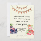 Kerst wijn en kaas inzamelingsactie kaart (Voorkant)