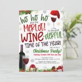 Kerst Wijn Exchange Party Uitnodiging (Staand voorkant)