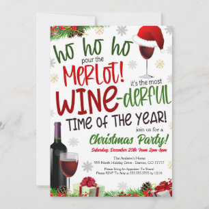 Kerst Wijn Exchange Party Uitnodiging