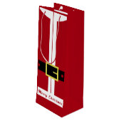 Kerst Wijn Gift Bag Santa Claus Cadeaus - Grappig Wijn Cadeautas (Achterkant Gekanteld)