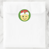 Kerst Wink Emoji Stickers (Tas)