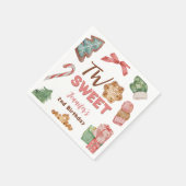 Kerst Winter 2e Verjaardag Meisje Schattige Cookie Servet (Hoek)