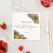 Kerst Winter Bloemen Vrijgezellenfeest Servet (Insitu)