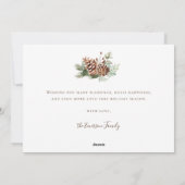 Kerst Winter Botanische Kerstkaart (Achterkant)