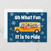 Kerst Winter Bus Driver Aide Dank u Feestdagenkaart (Voorkant / Achterkant)