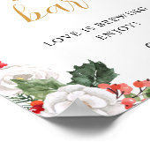 Kerst Winter Coffee Bar Tafelbord Sign Poster (Hoek)