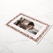 Kerst Winter Dennentak Rand Foto Folie Kaart (Gedraaid)