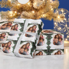 Kerst Winter Greenery Mistletoe Foto Cadeaupapier
