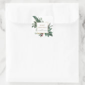 Kerst winter groen blij kerstfeest vierkante sticker (Tas)