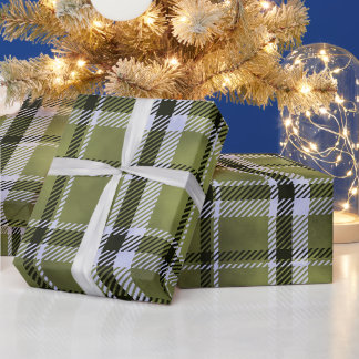 Kerst Winter Groen Buffalo Plaid Vakantie Cadeaupapier