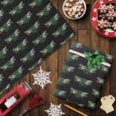 Kerst Winter Groen Man Cadeaupapier