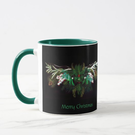 Kerst Winter Groen Man Mok (Links)