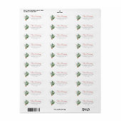 Kerst Winter Groene Retouradres Etiket (Full Sheet)