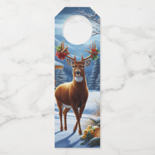 Kerst/Winter Herten Lodge Flessenhanger