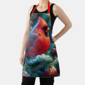 Kerst/winter kardinaal schort (Insitu)