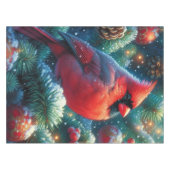 Kerst/winter kardinaal tafelkleed (Voorkant (Horizontaal))