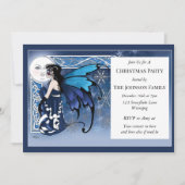 Kerst Winter Maan Fairy Kaart (Voorkant)