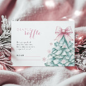 Kerst Winter Meisje Baby shower Luier Raffle Informatiekaartje