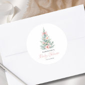 Kerst Winter Meisje Baby shower Ronde Sticker