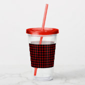 Kerst/winter met rode flannel Acryltumbler Acryl Drinkbeker (Achterkant)