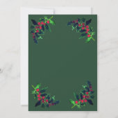 Kerst Winter Pine Tree Waterverf Bruiloft Kaart (Achterkant)