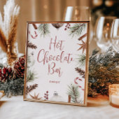 Kerst Winter Rustiek Hot Chocolate Bar Poster