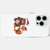 Kerst/Winter Schattige Beer & Fox Case-Mate iPhone Case (Achterkant (horizontaal))