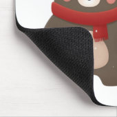 Kerst/Winter Schattige Beer & Fox Muismat (Hoek)