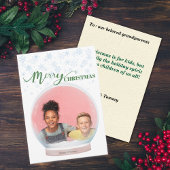 Kerst Winter Sneeuw Wereldbol Custom Photo Feestdagenkaart