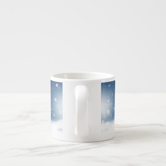 Kerst winter sneeuwpop SlipperyJoe groene sjaal Espresso Kop (Achterkant)