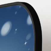 Kerst winter sneeuwpop SlipperyJoe groene sjaal Pickleball Paddle (Links Detail)