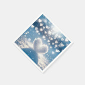 Kerst Winter Snow Hearts Servet (Hoek)