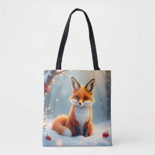Kerst Winter Vos Tote Tas