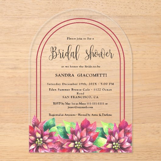 Kerst Winter Vrijgezellenfeest Acryl Uitnodigingen (Voorkant)