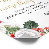 Kerst Winter Waar Waren Zij Bruidsfeest  Poster (Hoek)