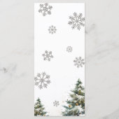 Kerst Winter Wedding Bedankt Place Card Menu (Achterkant)
