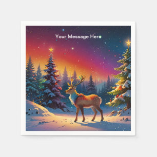 Kerst Winter Wonderland Vakantieseizoen Servet