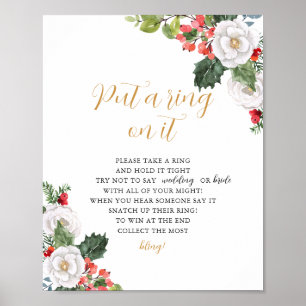 Kerst Winter zeg geen bruid Bruidsfeest Poster